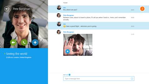 skype video message